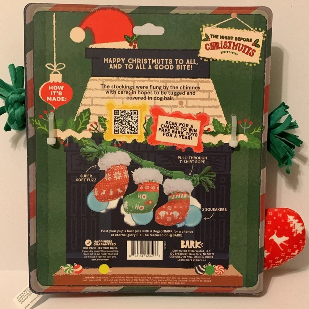 Bark The Night Before Christmutts Stocking Tuggers Toy